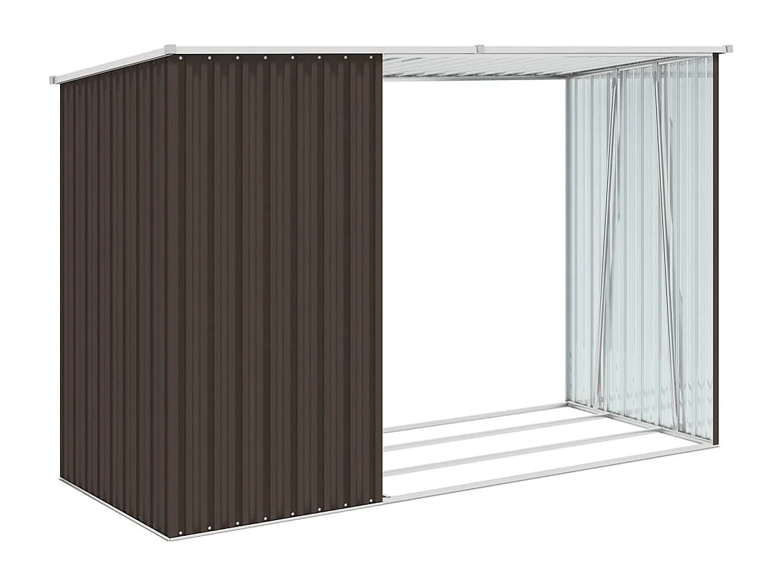 Abri à bois de marron 245 x 98 x 148 cm 02_0022398