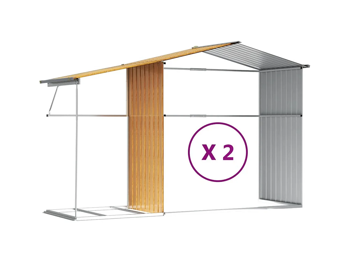 Abri de jardin cabane marron 277 x 279 x 179 cm 02_0022313