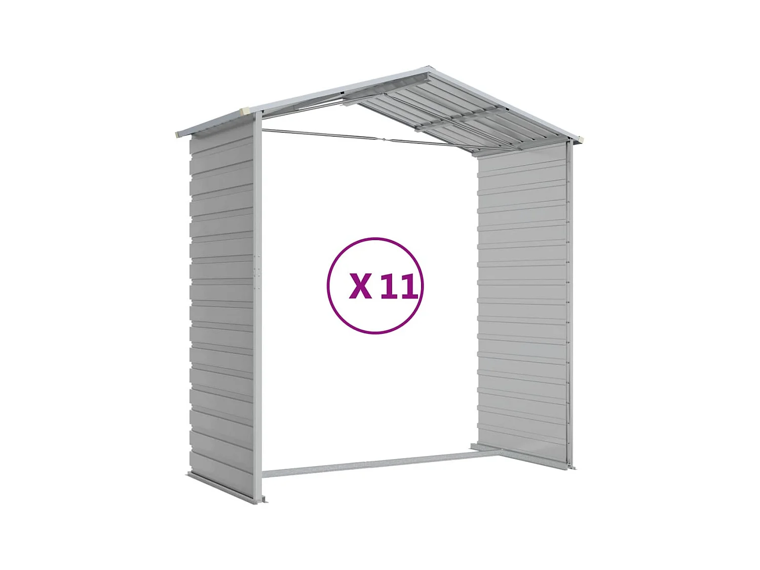 Abri de jardin cabane grise 191 x 980 x 198 cm 02_0022251