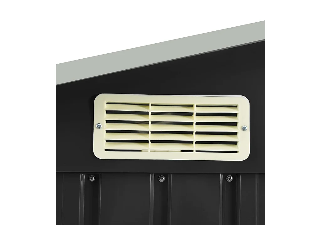 Casetta da giardino Casetta per cabina Capanno per la casa Casetta per esterni Casetta per attrezzi robusta con ripiano 205 x 130 x 183 cm Ferro grigio 02_0022222