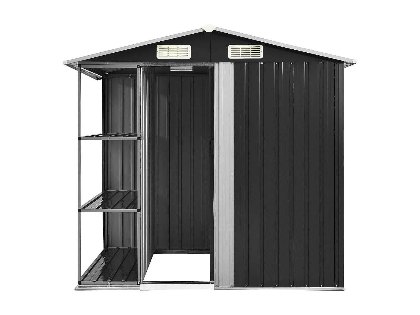 Abri de jardin cabane grise 205 x 130 x 183 cm 02_0022222