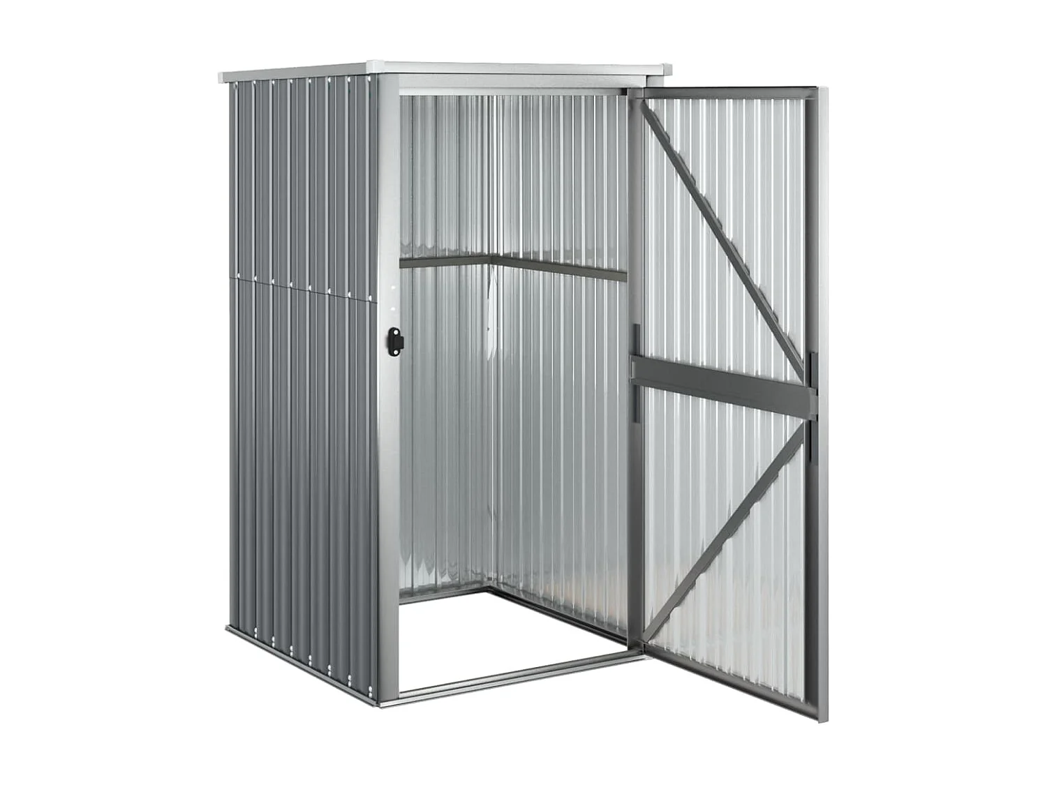 Abri de jardin cabane grise 88 x 89 x 161 cm 02_0022418