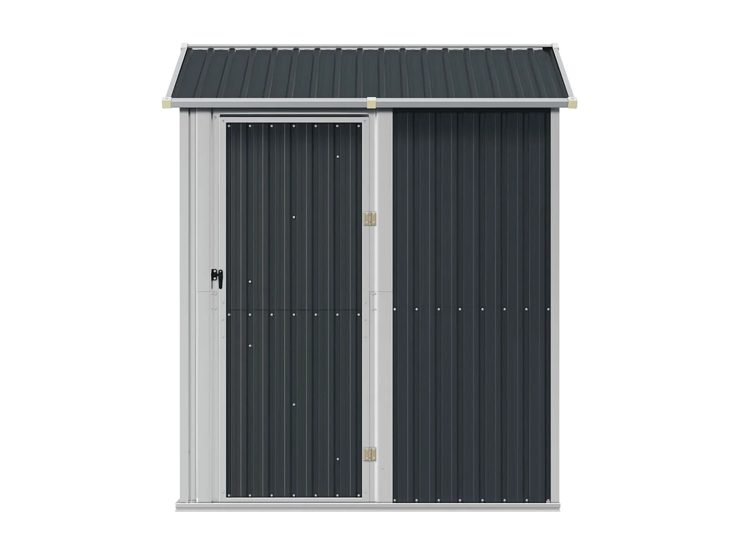 Abrigo de jardim, cabana, casa de armazenamento, galpão ao ar livre, ferramentas robustas 192 x 152,5 x 237 cm, aço galvanizado antracite 02_0022195