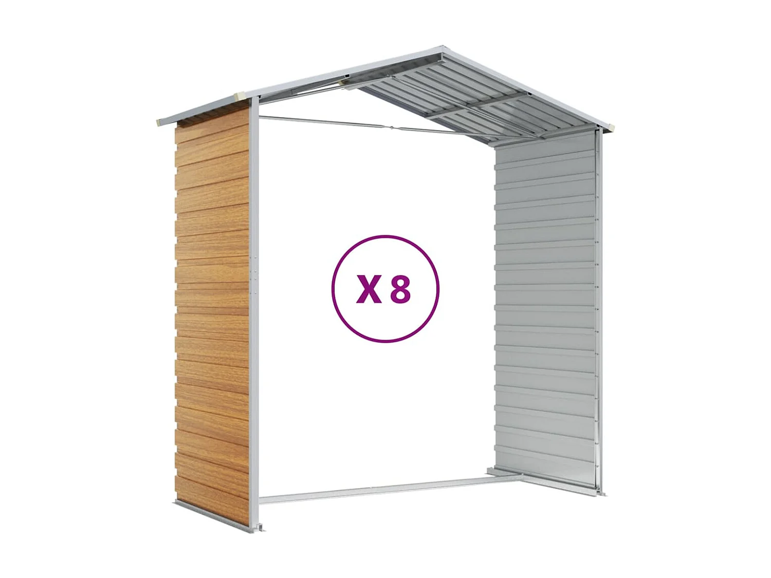 Abri de jardin cabane marron 191 x 725 x 198 cm 02_0022295