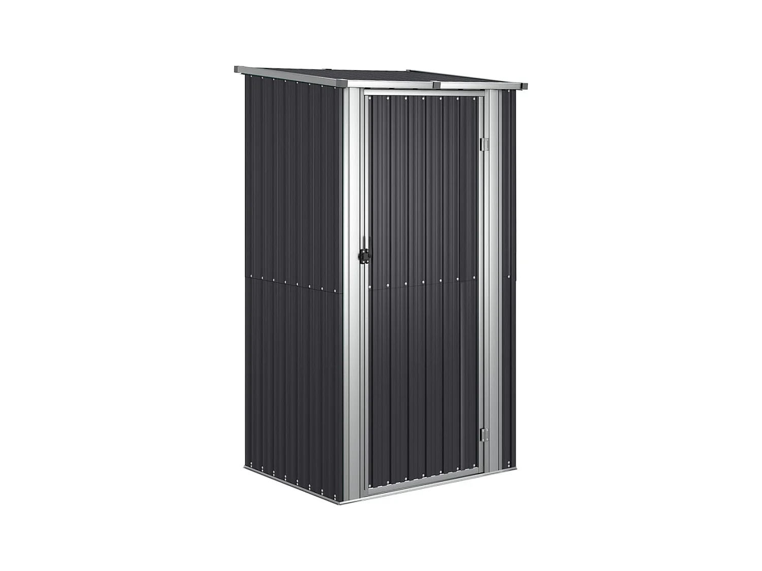 Abrigo de jardim galpão de armazenamento galpão de armazenamento ao ar livre ferramentas robusto 118,5 x 97 x 209,5 cm aço galvanizado antracite 02_0022180