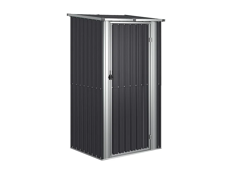 Abrigo de jardim galpão de armazenamento galpão de armazenamento ao ar livre ferramentas robusto 118,5 x 97 x 209,5 cm aço galvanizado antracite 02_0022180