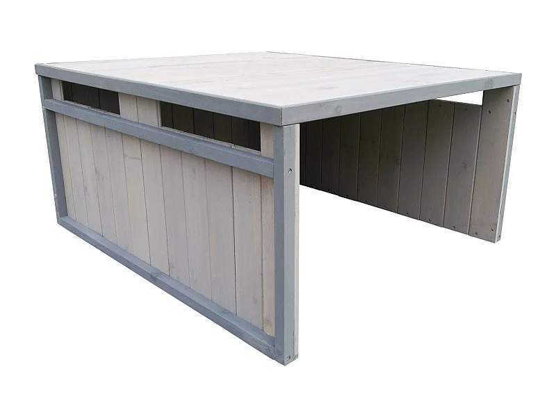 Garage robot tondeuse toit bois marron 80 x 70 x 38 cm 16_0001231