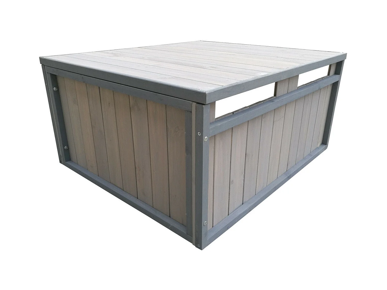Garage robot tondeuse toit bois marron 80 x 70 x 38 cm 16_0001231
