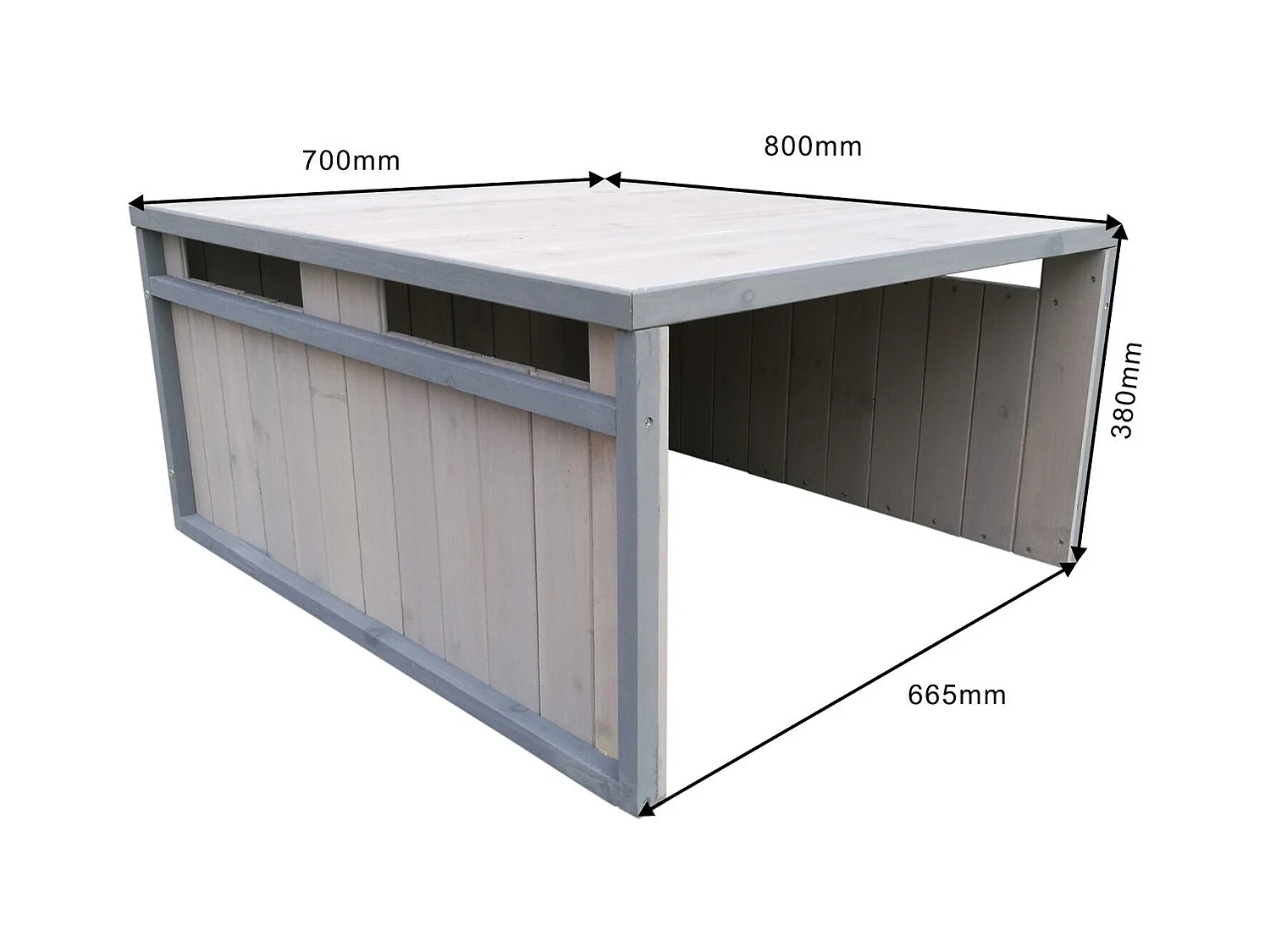 Garage robot tondeuse toit bois marron 80 x 70 x 38 cm 16_0001231