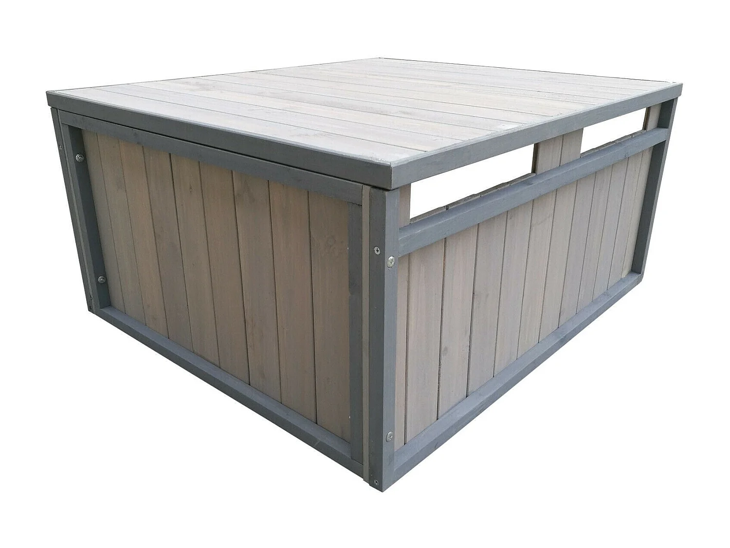 Robot cortacésped de garaje techo inclinado refugio de madera maciza 80 cm gris 16_0001231