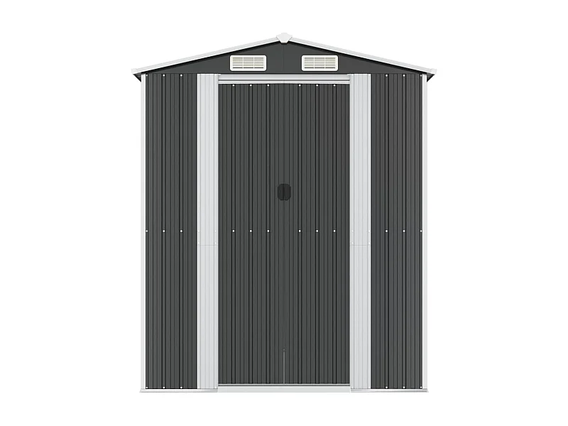 Abrigo de jardim, cabana, casa de armazenamento, galpão ao ar livre, ferramentas robustas, 192 x 606 x 223 cm, aço galvanizado antracite 02_0022201
