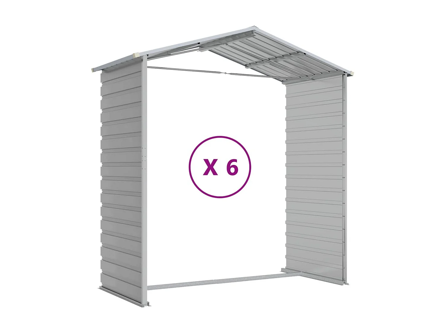 Abri de jardin cabane grise 191 x 555 x 198 cm 02_0022246