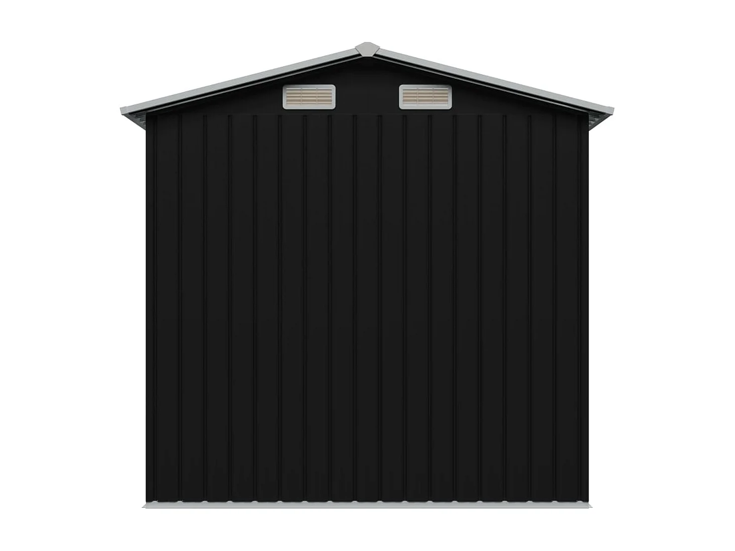 Abrigo de jardim galpão de armazenamento galpão de armazenamento ao ar livre ferramentas aço robusto 204 x 132 x 186 cm antracite 02_0022383