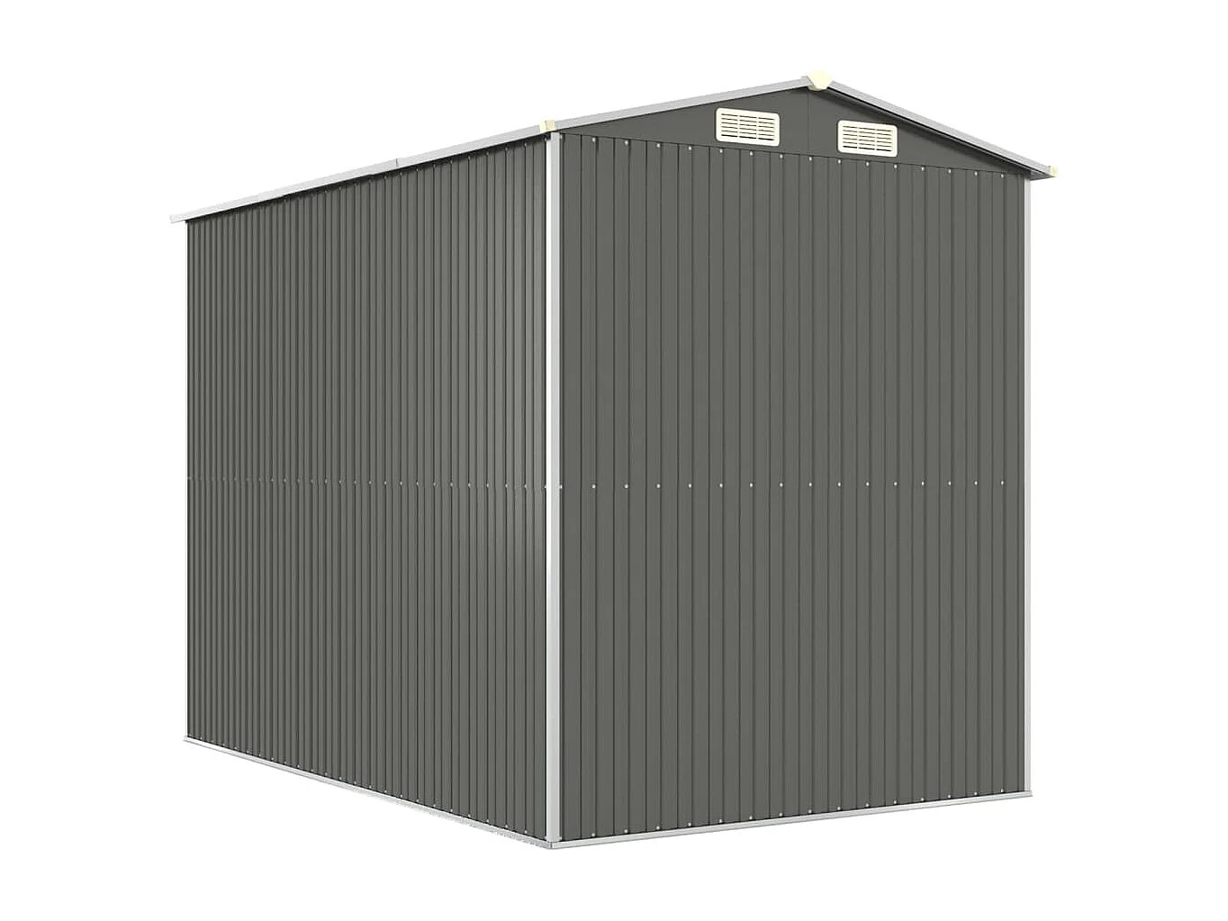 Galpão de jardim Cabine Galpão Casa de armazenamento Galpão ao ar livre Ferramentas Robusto Transparente 192 x 274 x 223 cm Aço Galvanizado Cinza 02_0022256