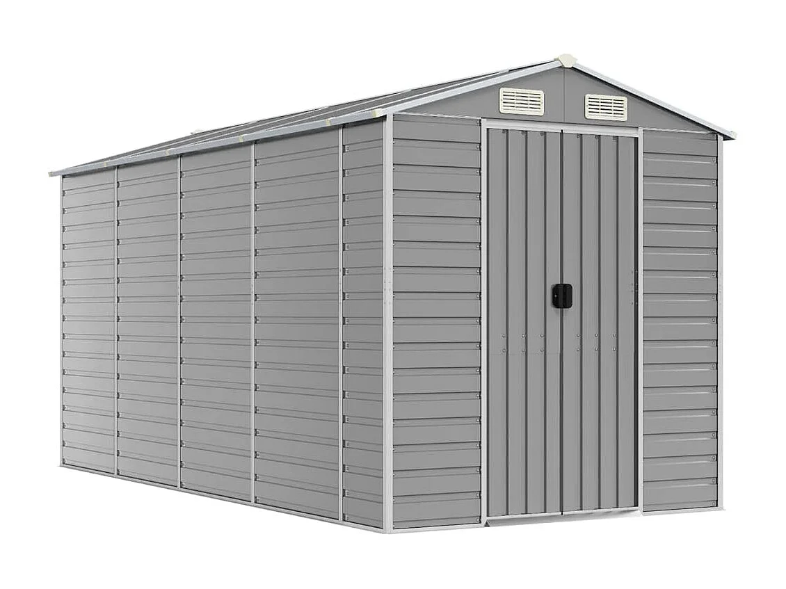 Abri de jardin cabane grise 191 x 385 x 198 cm 02_0022244