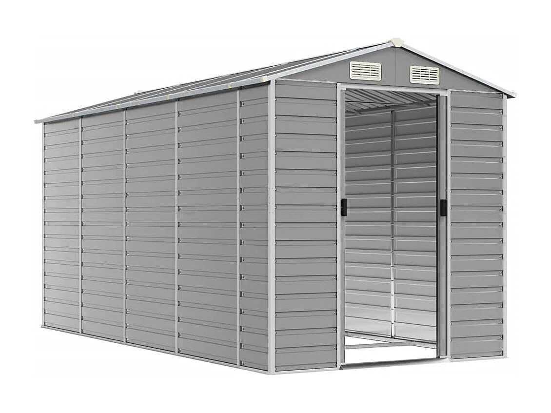 Abri de jardin cabane grise 191 x 385 x 198 cm 02_0022244
