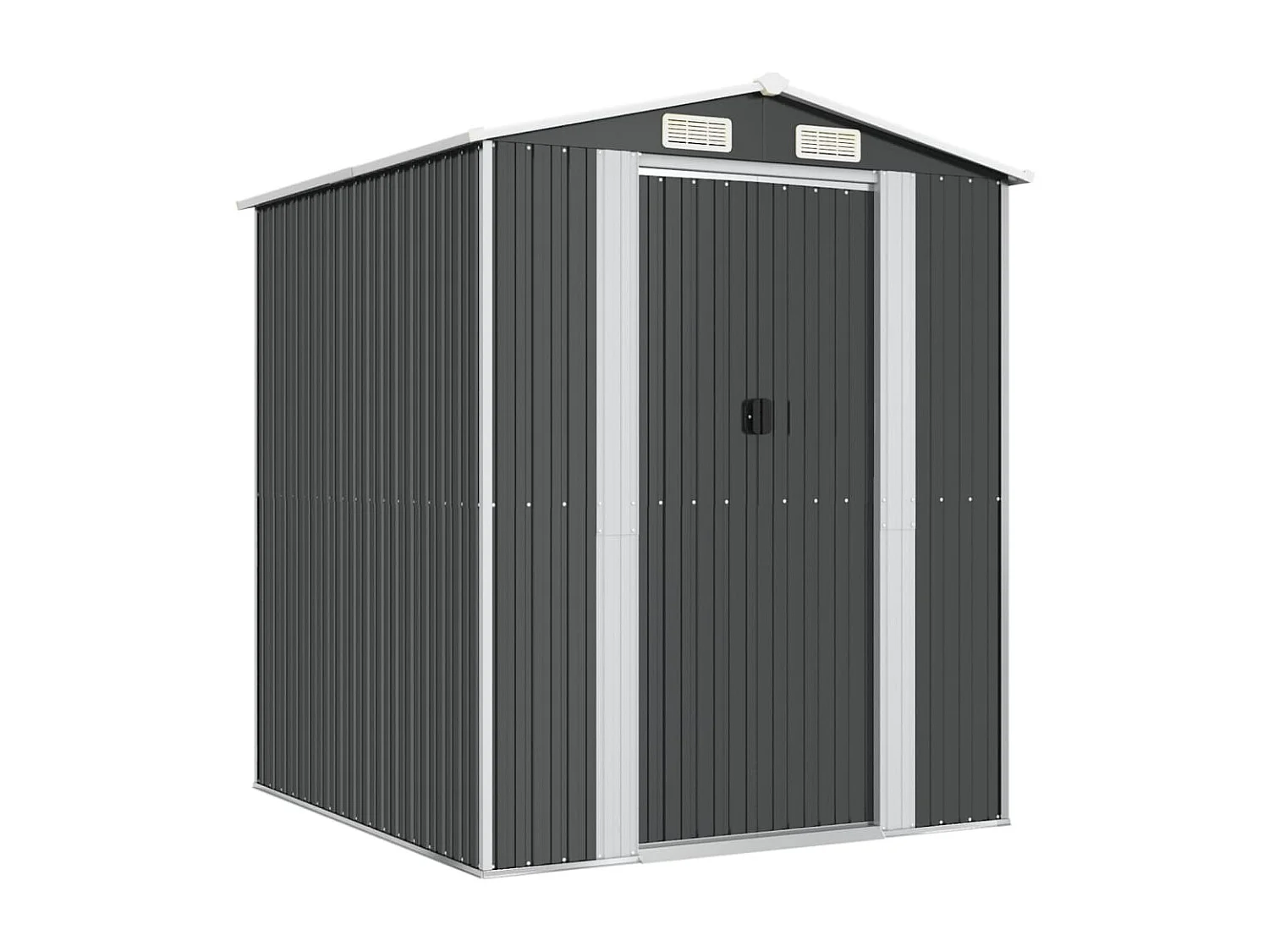 Abrigo de jardim, cabana, casa de armazenamento, galpão ao ar livre, ferramentas robustas, 192 x 191 x 223 cm, aço galvanizado antracite 02_0022196