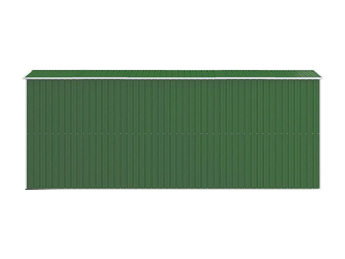 Casetta da giardino casetta per cabine ripostiglio casetta per la casa casetta per attrezzi da esterno robusta 192 x 523 x 223 cm acciaio zincato verde 02_0022365