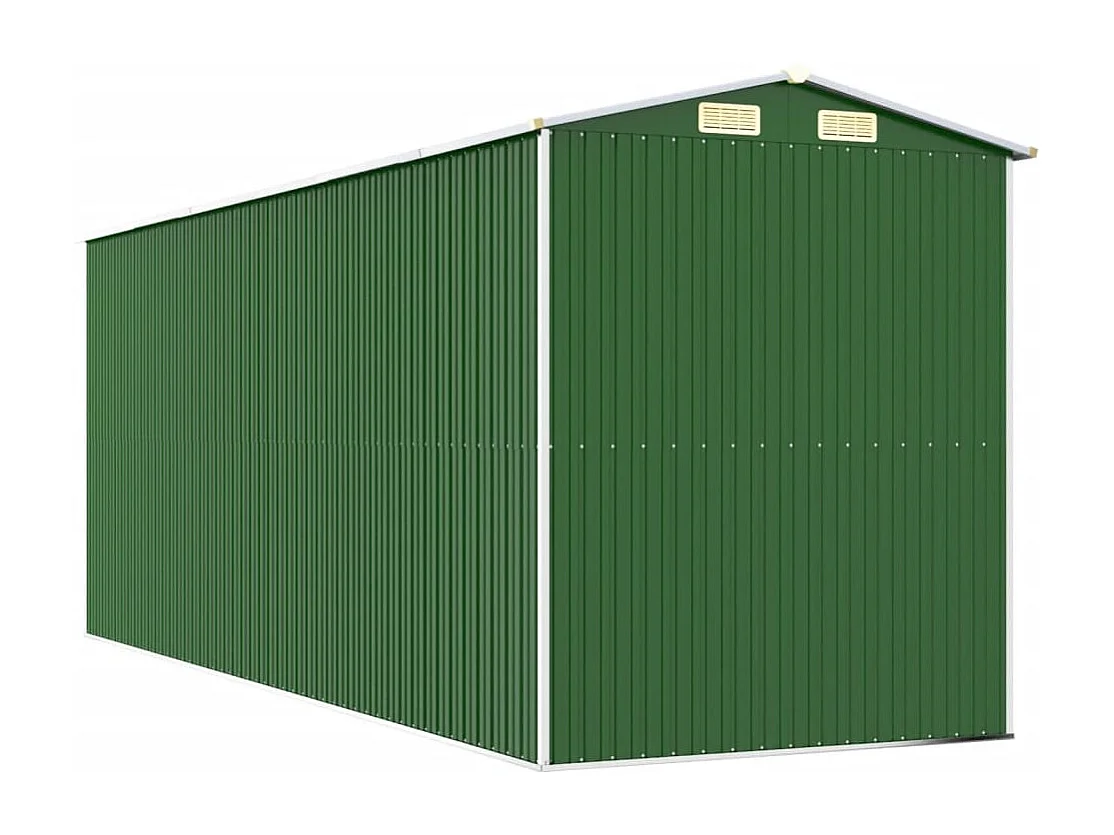 Casetta da giardino casetta per cabine ripostiglio casetta per la casa casetta per attrezzi da esterno robusta 192 x 523 x 223 cm acciaio zincato verde 02_0022365