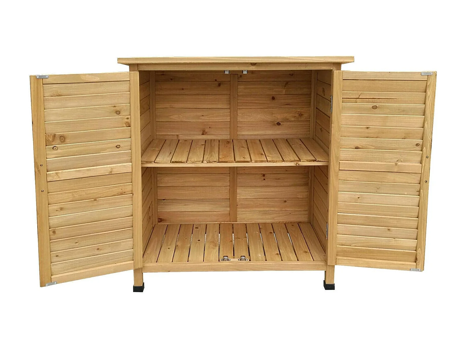 Cobertizo de jardín tipo cabaña con puertas dobles 87 x 46 x 91 cm madera de abeto 16_0002173
