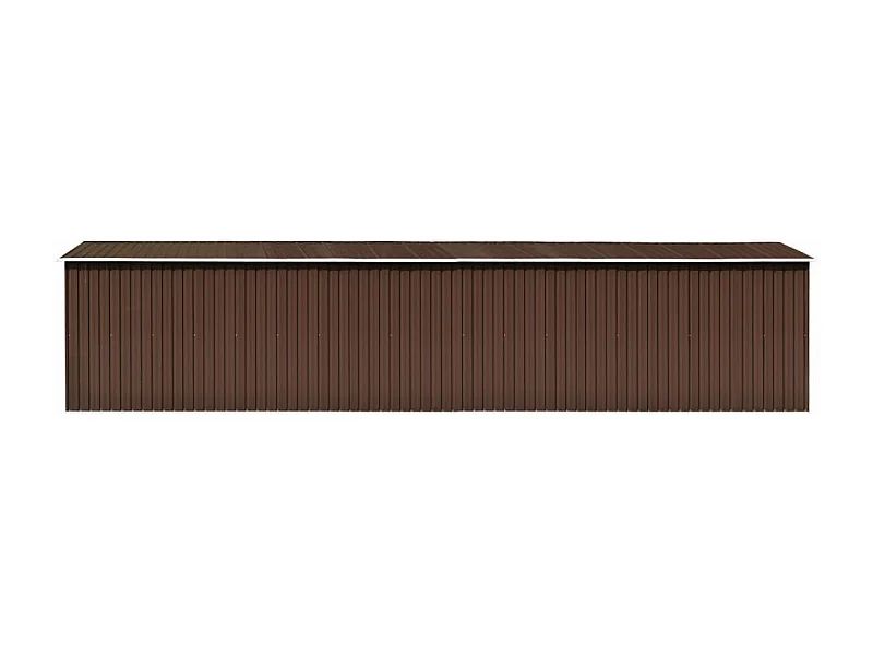 Abrigo de jardim, cabana, casa de armazenamento, galpão ao ar livre, ferramentas robustas 257 x 990 x 181 cm, aço galvanizado marrom 02_0022282