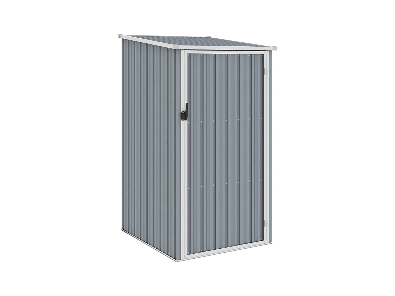 Abrigo de jardim, cabana, casa de armazenamento, galpão ao ar livre, ferramentas robustas 87 x 98 x 159 cm, aço galvanizado cinza 02_0022240
