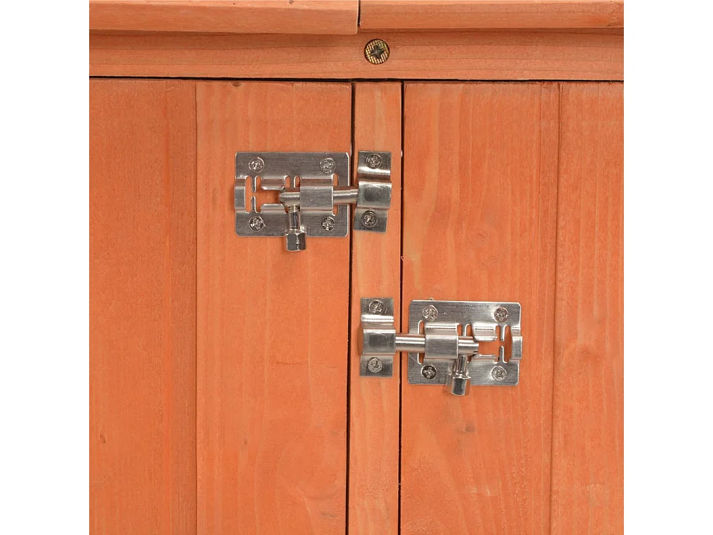 Abrigo de jardim, cabana, casa de armazenamento, galpão ao ar livre, ferramentas robustas 128 x 42 x 91 cm Madeira marrom 02_0022382