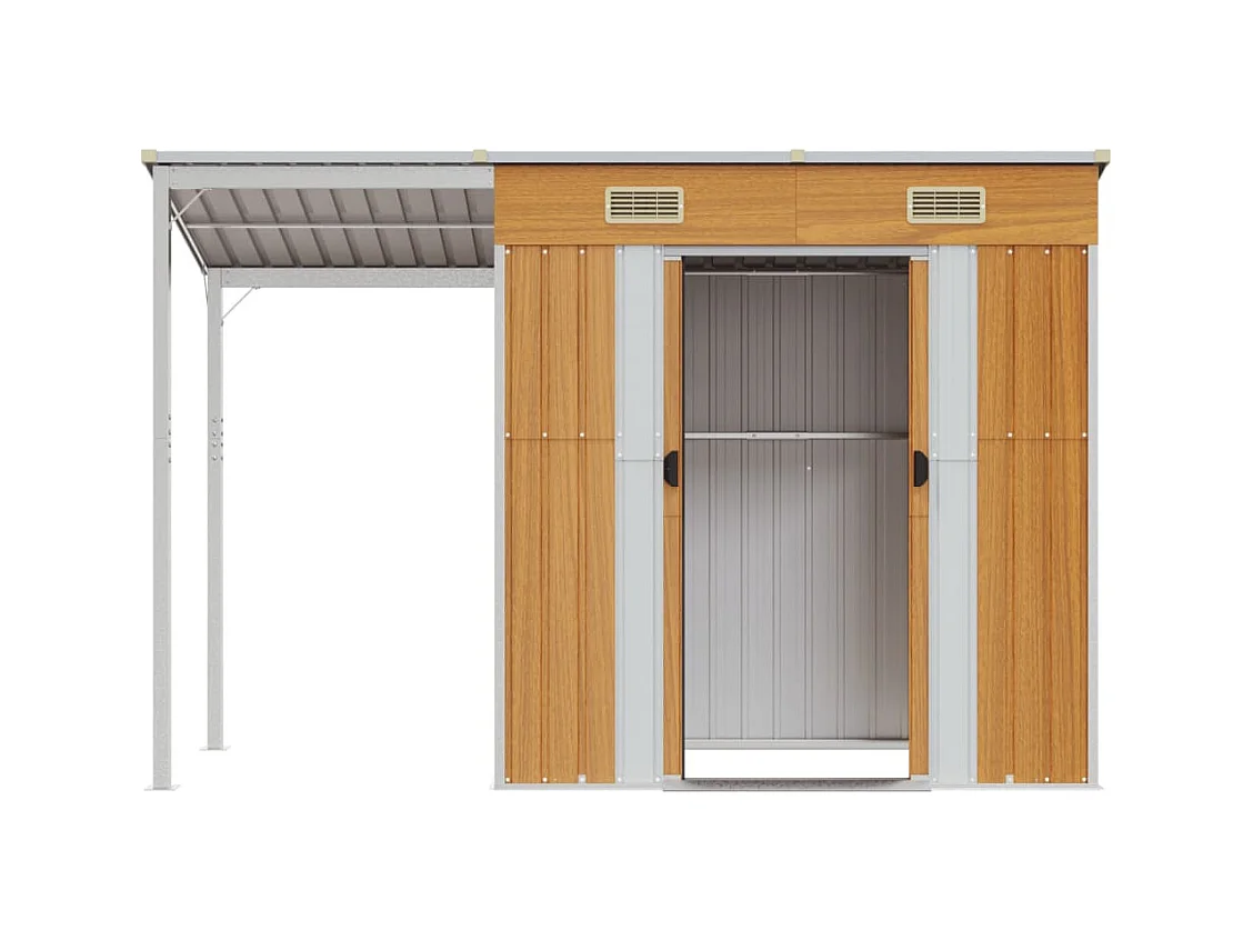 Abri de jardin cabane marron 277 x 110.5 x 181 cm 02_0022220