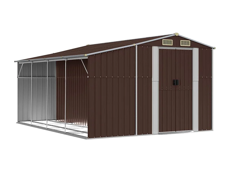Abri de jardin cabane marron 277 x 365.5 x 179 cm 02_0022285