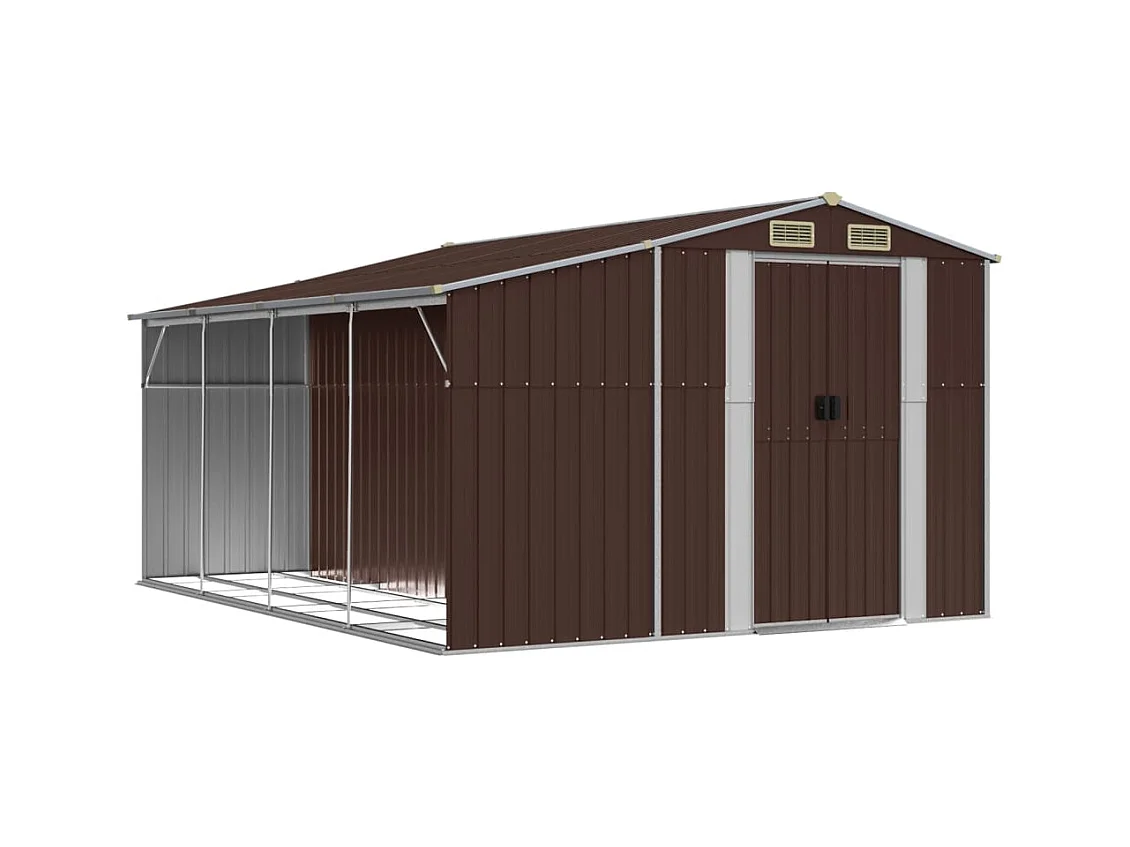 Abri de jardin cabane marron 277 x 365.5 x 179 cm 02_0022285