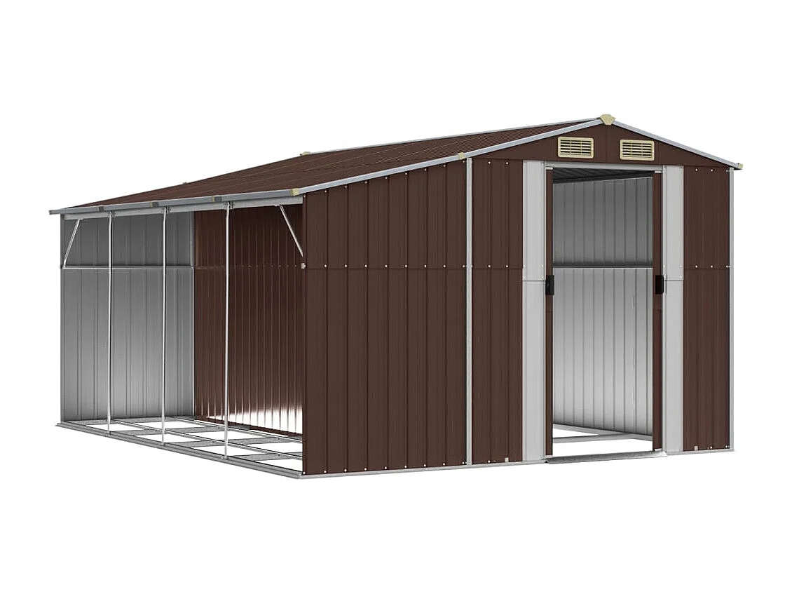 Abri de jardin cabane marron 277 x 365.5 x 179 cm 02_0022285