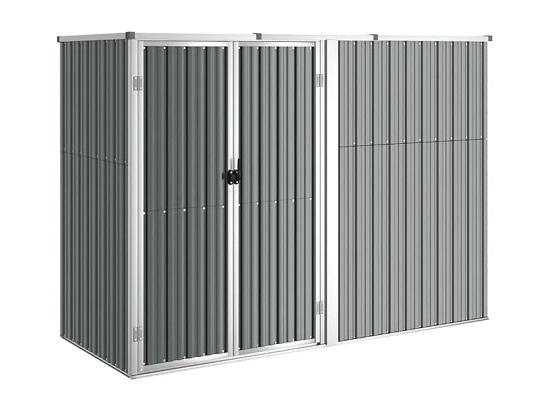 Abri de jardin cabane grise 225 x 89 x 161 cm 02_0022416