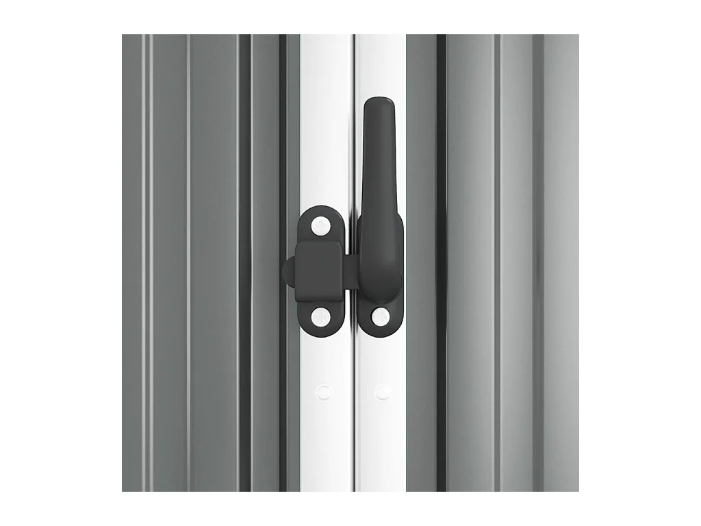 Casetta da giardino casetta per capanni casetta per ripostigli casetta per attrezzi da esterno robusta 225 x 89 x 161 cm acciaio zincato grigio 02_0022416