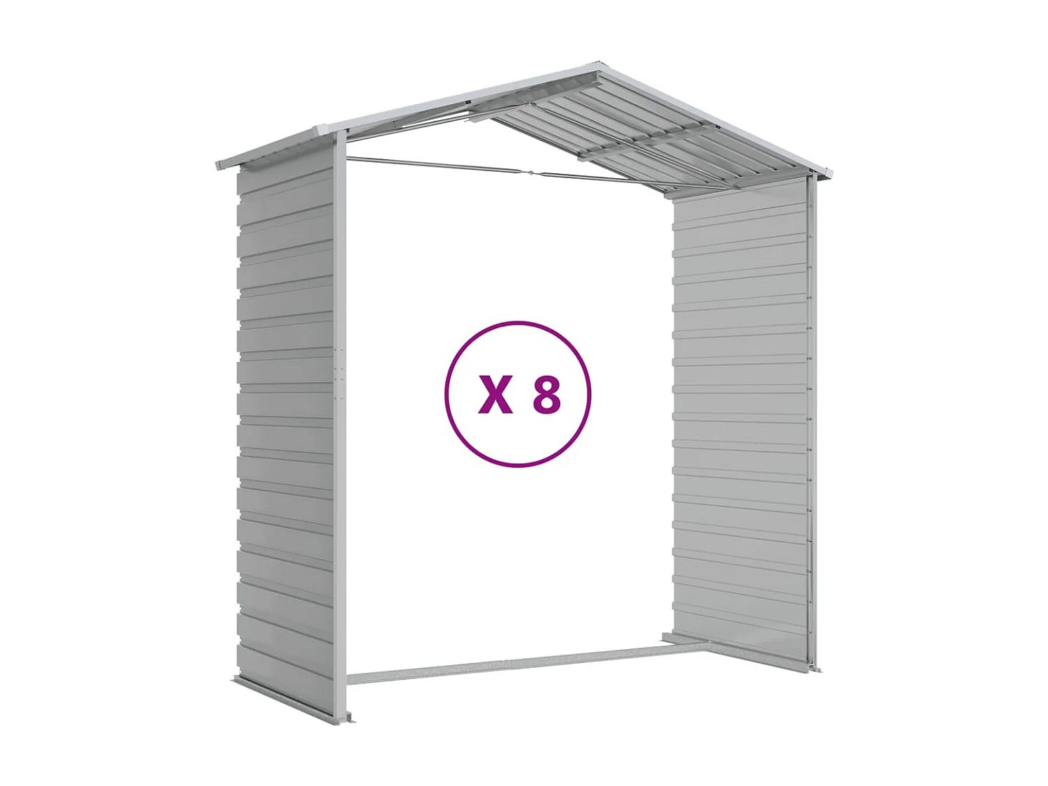 Abri de jardin cabane grise 191 x 725 x 198 cm 02_0022248