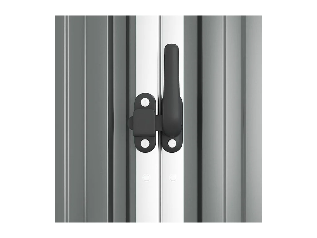 Casetta da giardino casetta per capanni casetta per riporre gli attrezzi casetta per esterni robusta 161 x 89 x 161 cm acciaio zincato grigio 02_0022415