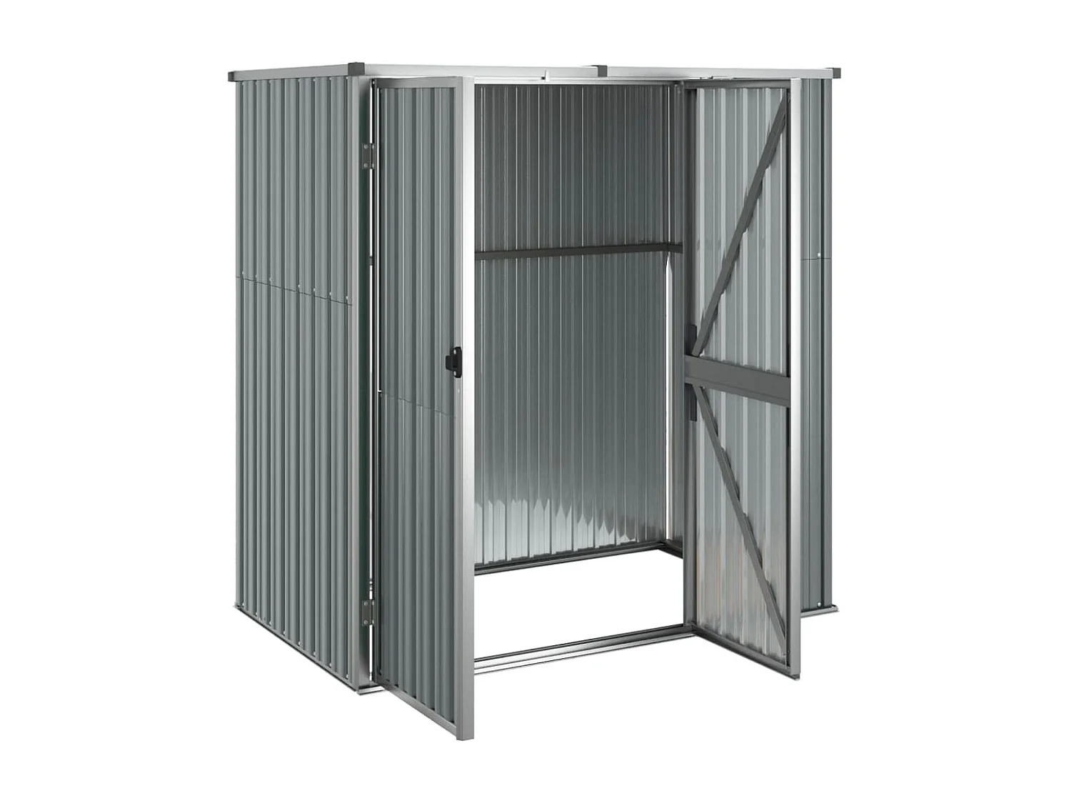 Abri de jardin cabane grise 161 x 89 x 161 cm 02_0022415