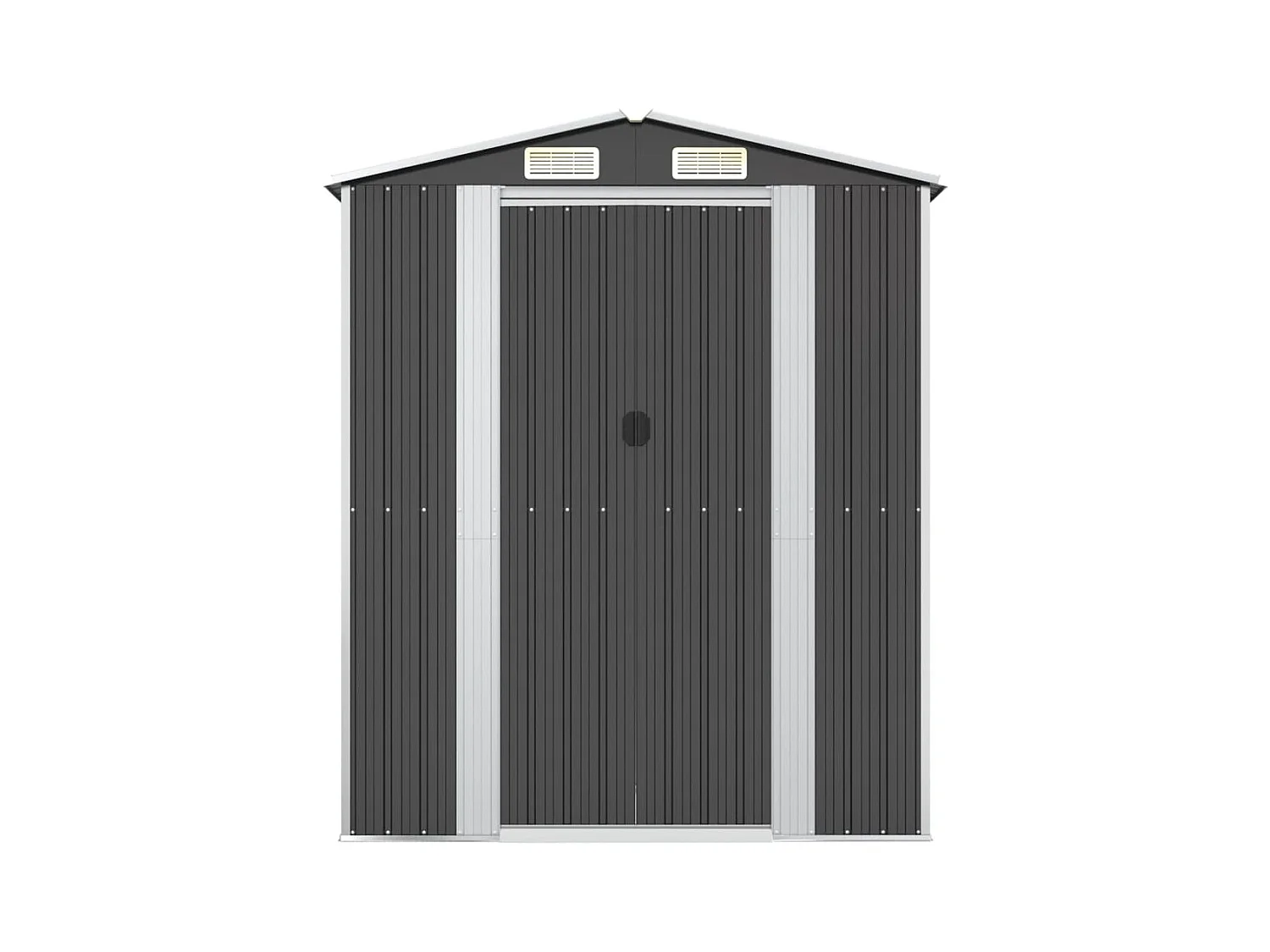 Casetta da giardino casetta ripostiglio casetta da esterno casetta per attrezzi robusta 192 x 108 x 223 cm acciaio zincato antracite 02_0022194