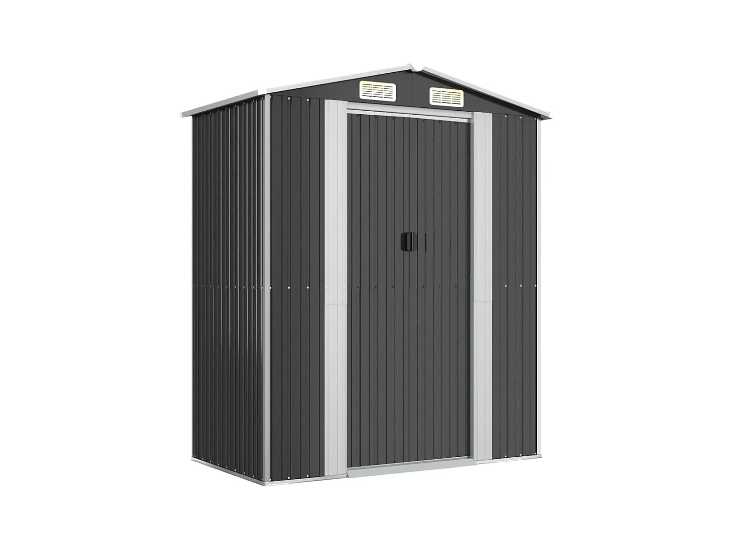 Abrigo de jardim, cabana, casa de armazenamento, galpão ao ar livre, ferramentas robustas, 192 x 108 x 223 cm, aço galvanizado antracite 02_0022194