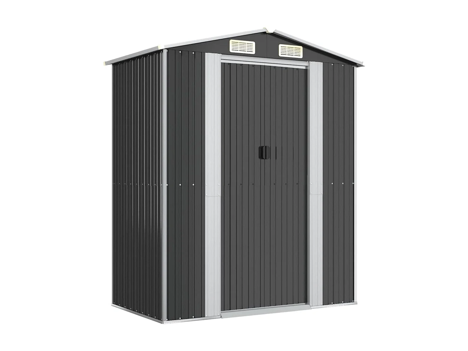 Casetta da giardino casetta ripostiglio casetta da esterno casetta per attrezzi robusta 192 x 108 x 223 cm acciaio zincato antracite 02_0022194