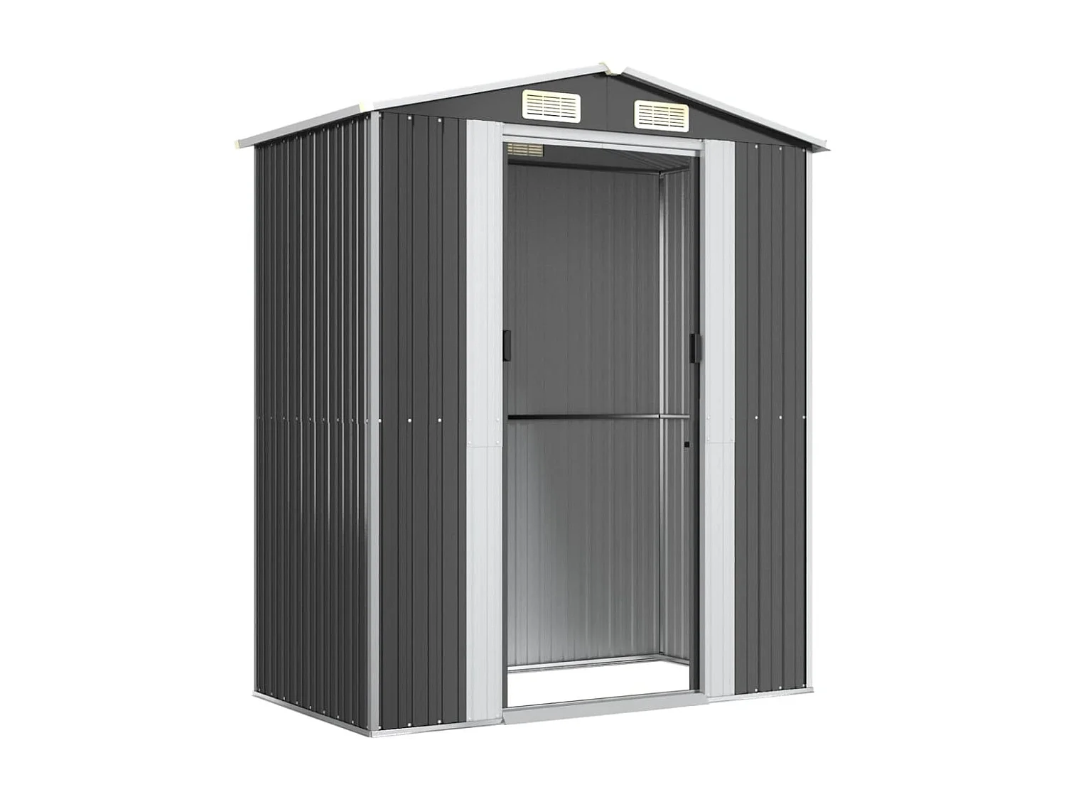 Casetta da giardino casetta ripostiglio casetta da esterno casetta per attrezzi robusta 192 x 108 x 223 cm acciaio zincato antracite 02_0022194