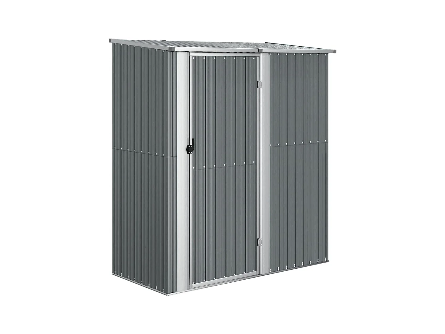 Abrigo de jardim, cabana, casa de armazenamento, galpão ao ar livre, ferramentas robustas 180,5 x 97 x 209,5 cm aço galvanizado cinza 02_0022230