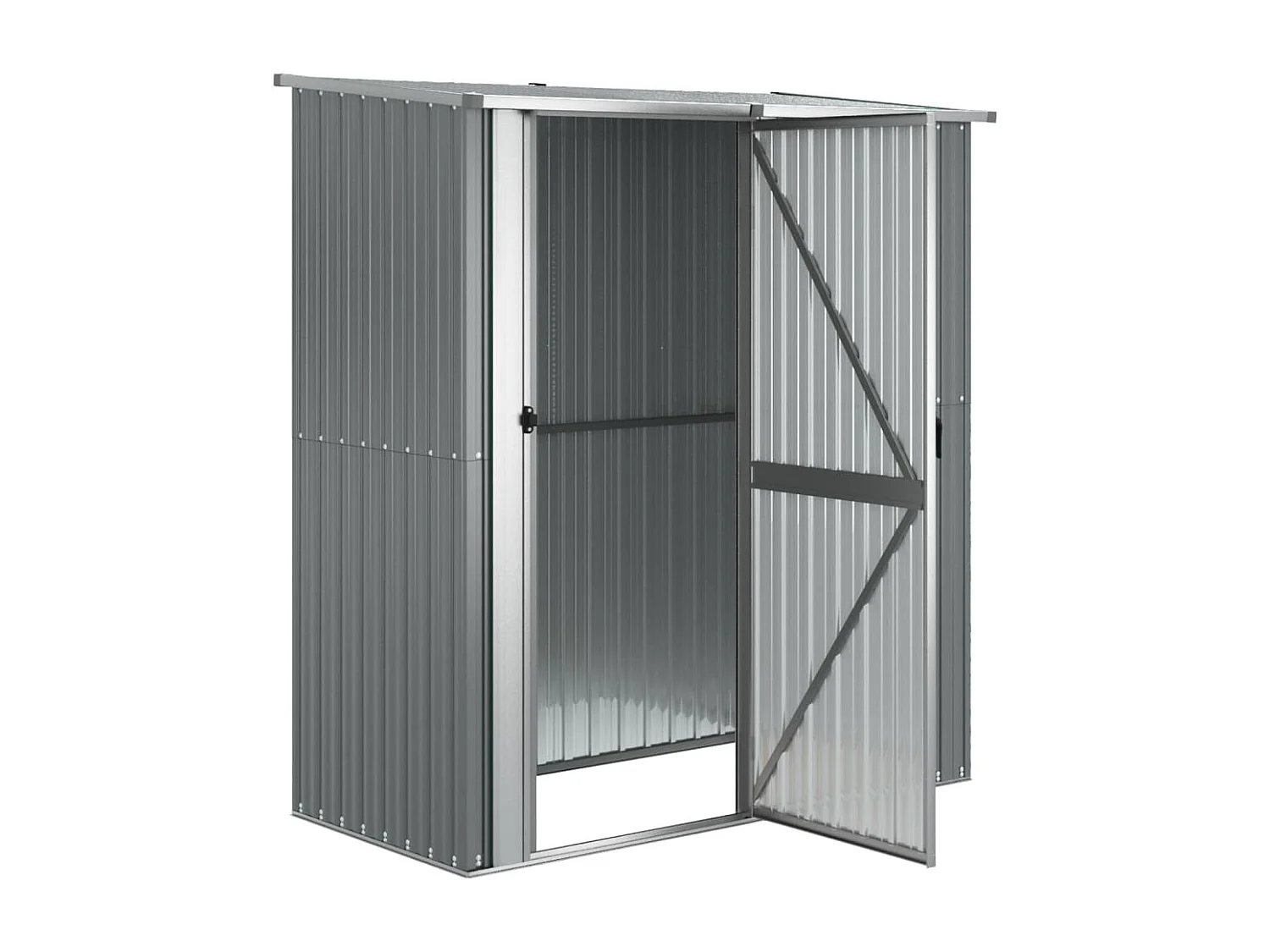 Abri de jardin cabane grise 180.5 x 97 x 209.5 cm 02_0022230