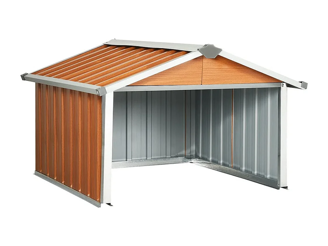 Refugio para robot de jardín 92 x 97 x 63 cm acero galvanizado marrón 02_0022393