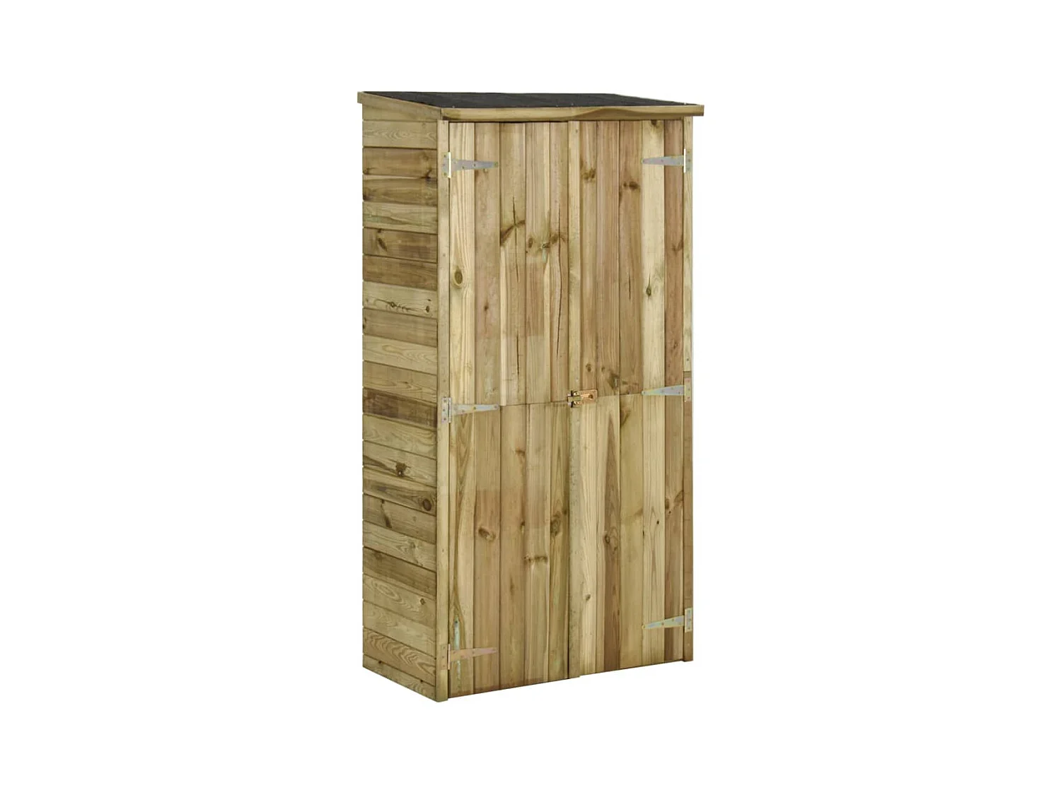 Casetta per attrezzi da giardino in pino 85 x 48 x 177 cm marrone 02_0022432