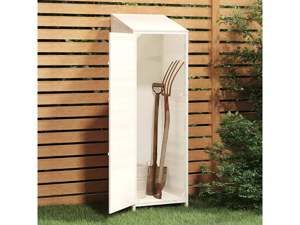 Remise de jardin 55 bois blanche 55 x 52 x 174.5 cm 02_0044053
