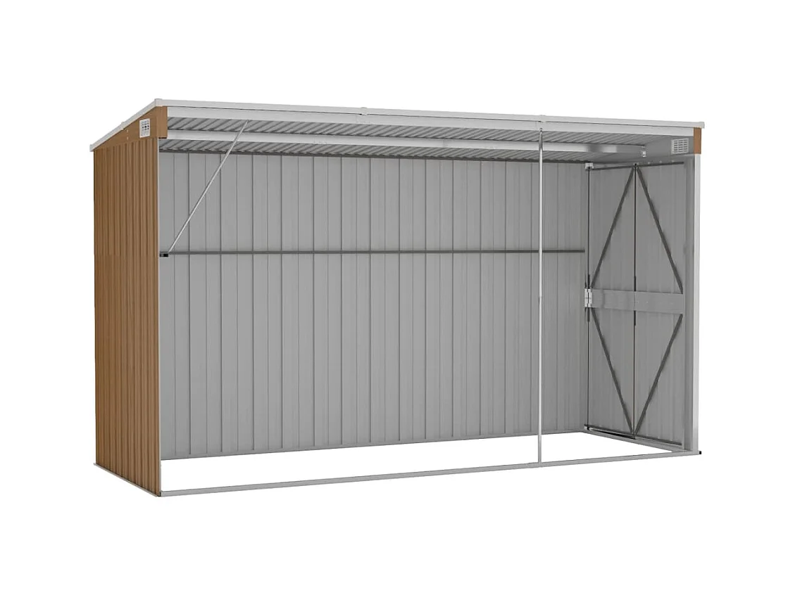 Abri de jardin cabane marron 118 x 288 x 178 cm 02_0022336