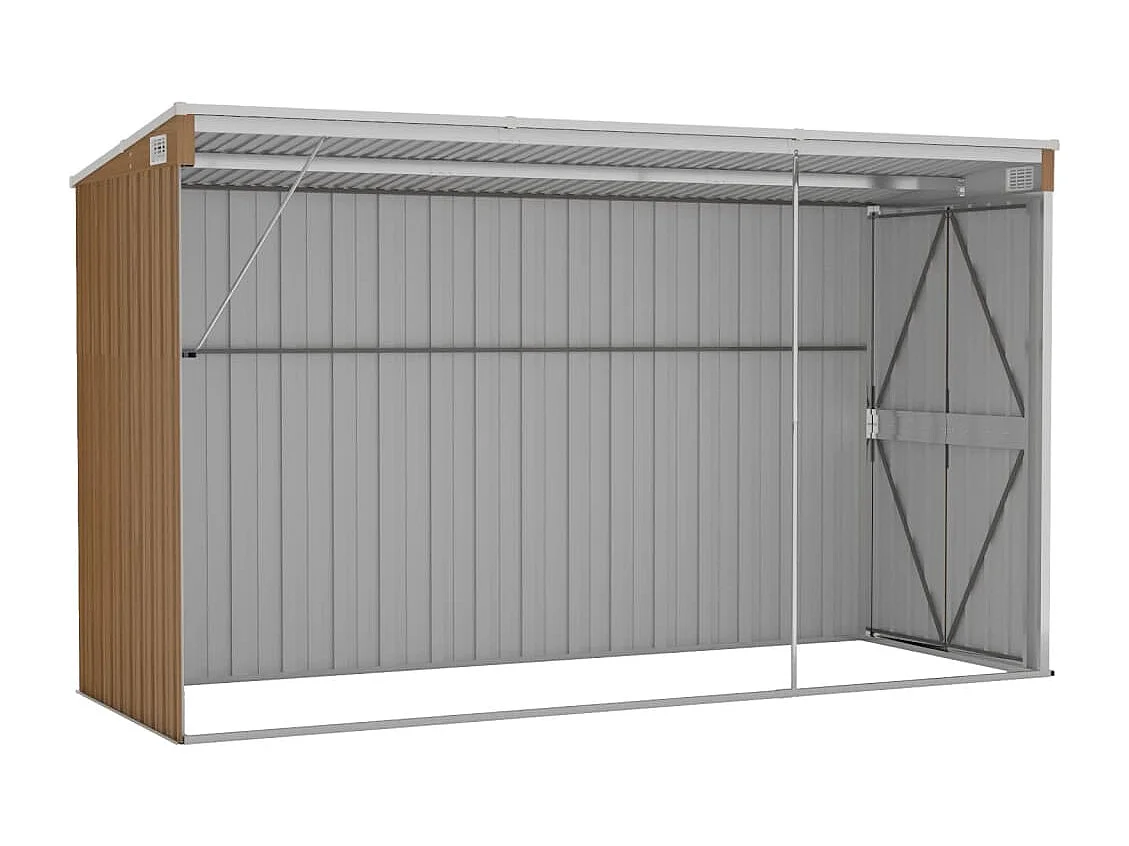 Abri de jardin cabane marron 118 x 288 x 178 cm 02_0022336