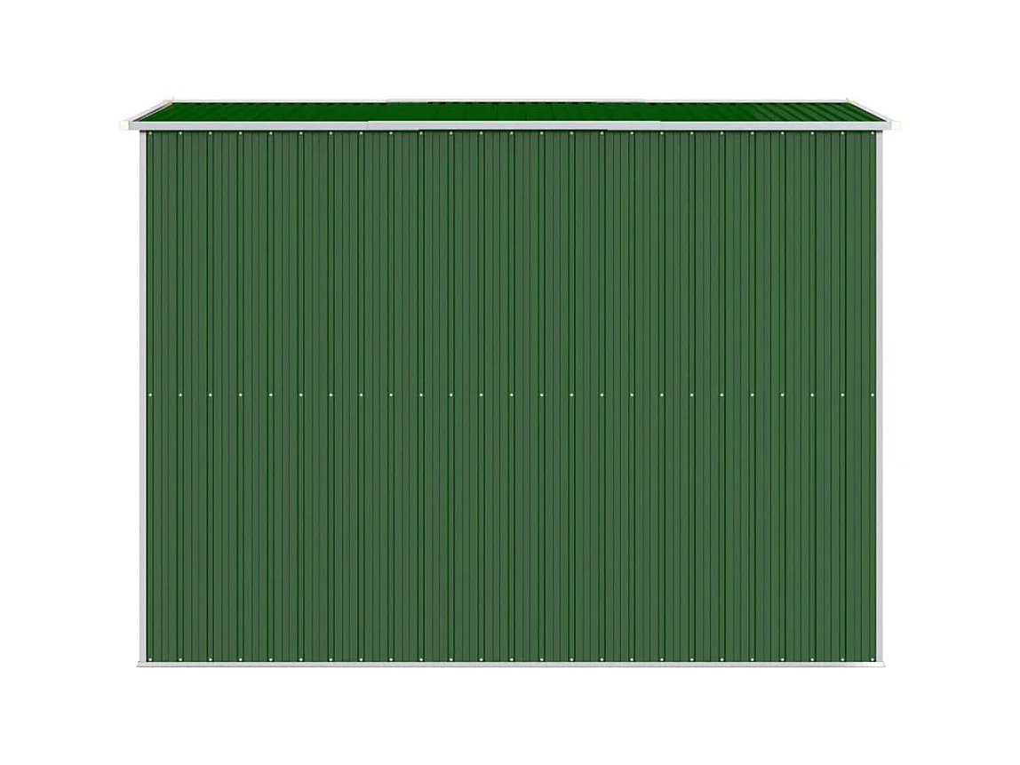 Casetta da giardino casetta per capanni casetta per ripostigli casetta per attrezzi da esterno robusta 192 x 274 x 223 cm acciaio zincato verde 02_0022362
