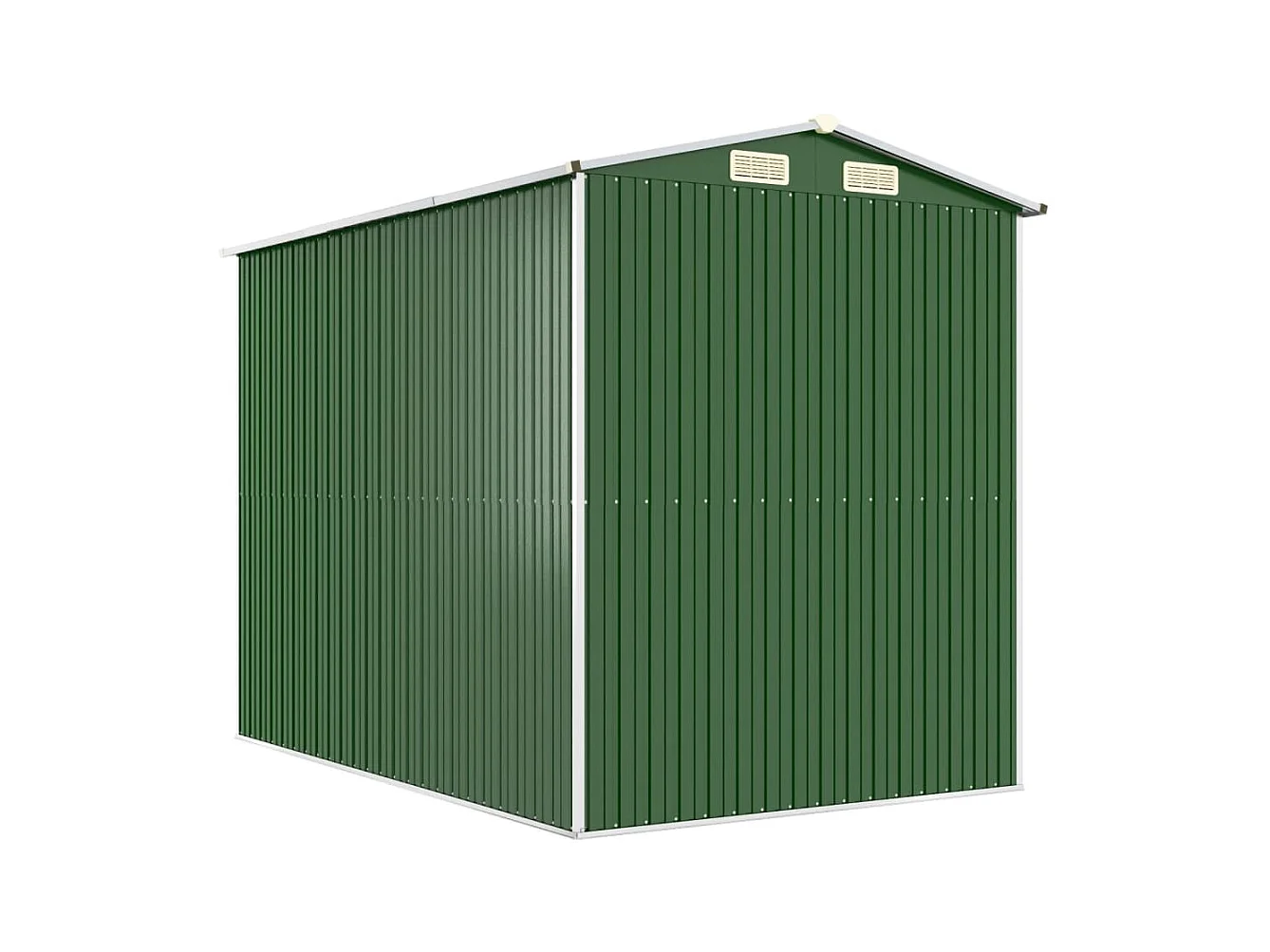 Casetta da giardino casetta per capanni casetta per ripostigli casetta per attrezzi da esterno robusta 192 x 274 x 223 cm acciaio zincato verde 02_0022362