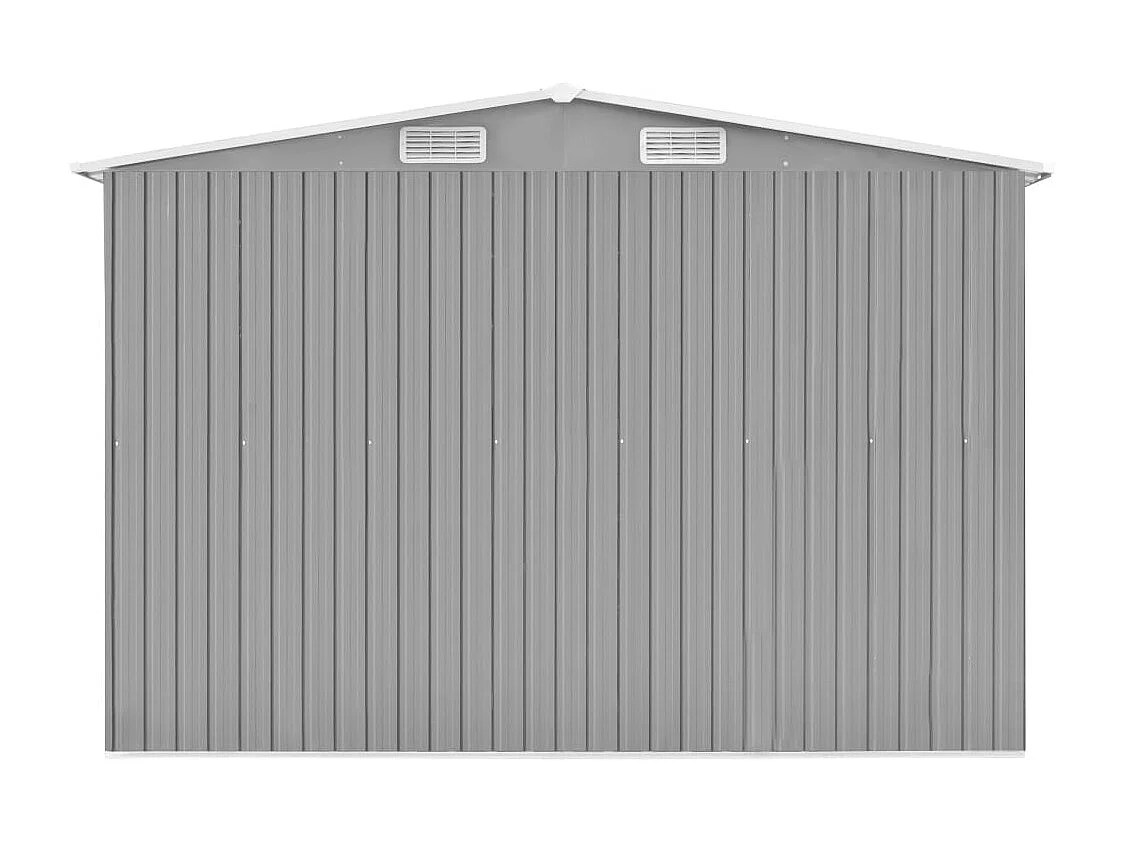 Abri de jardin cabane métal grise 257 x 580 x 181 cm 02_0022175